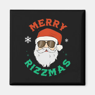 Merry Rizzmas Funny Christmas Weihnachtsmann Magnet