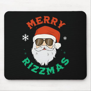 Merry Rizzmas Funny Christmas Weihnachtsmann Mousepad