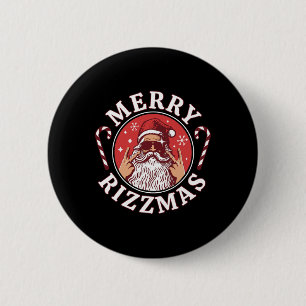 Merry Rizzmas Kids Teens School Funny Christmas Sa Button