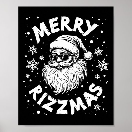 Merry Rizzmas Kids Teens School Funny Christmas Sa Poster (Vorne)