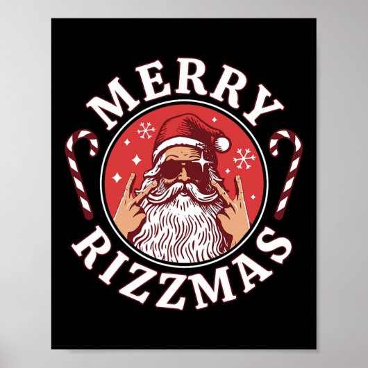 Merry Rizzmas Kids Teens School Funny Christmas Sa Poster (Vorne)