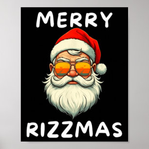 Merry Rizzmas Kids Teens School Funny Christmas Sa Poster