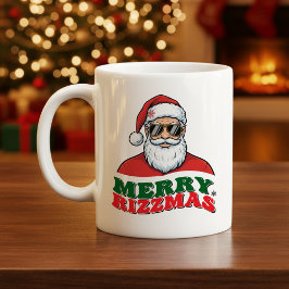 Merry Rizzmas Retro Santa Claus Funny Christmas Kaffeetasse