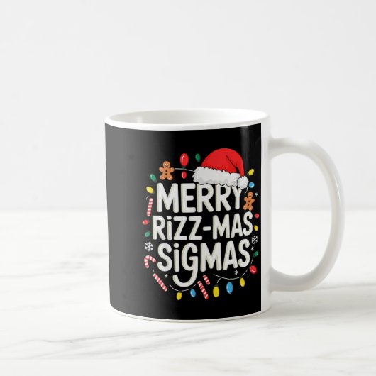 Merry Rizzmas Sigmas Funny Christmas Pajamas Rizzl Kaffeetasse (Rechts)
