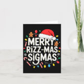 Merry Rizzmas Sigmas Funny Christmas Pajamas Rizzl Karte (Vorderseite)