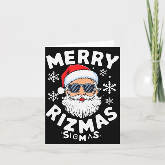 Merry Rizzmas Sigmas Funny Christmas Pajamas Rizzl Karte (Vorderseite)