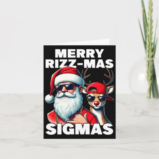 Merry Rizzmas Sigmas Gen Alpha Funny Christmas San Karte (Vorderseite)