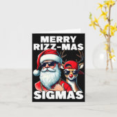 Merry Rizzmas Sigmas Gen Alpha Funny Christmas San Karte (Gelbe Blume)