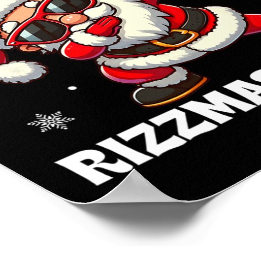 Merry Rizzmas Sigmas Skibidi Rizzmas Weihnachtsriz Poster (Ecke)