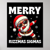 Merry Rizzmas Sigmas Skibidi Rizzmas Weihnachtsriz Poster (Vorne)