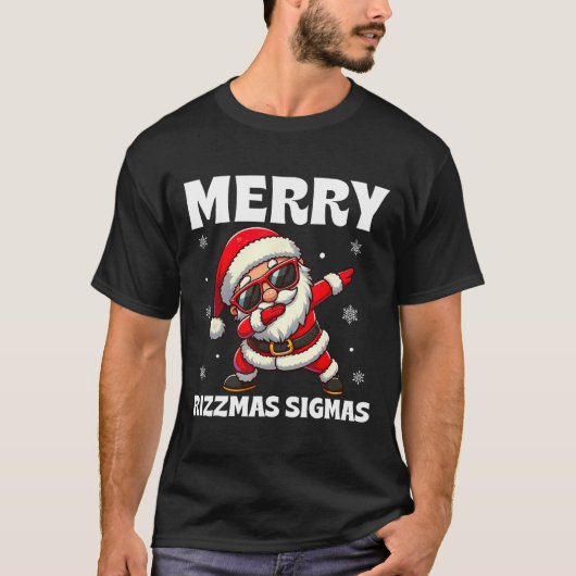 Merry Rizzmas Sigmas Skibidi Rizzmas Weihnachtsriz T-Shirt (Vorderseite)