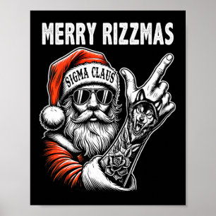 Merry Rizzmas Vibes Nur Weihnachten Weihnachten We Poster