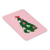 Merry Roller Skate Ornamente Weihnachtsbaum Pink Magnet (Rechte Seite)