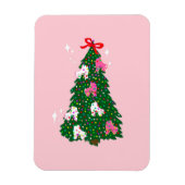 Merry Roller Skate Ornamente Weihnachtsbaum Pink Magnet (Vertikal)