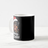 Merry Rottmas Rottweiler Holiday Humor Dog Lovers Kaffeetasse (Vorderseite Links)