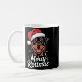 Merry Rottmas Rottweiler Holiday Humor Dog Lovers Kaffeetasse (Links)