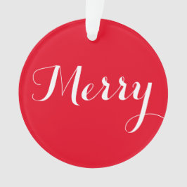 "Merry" Round Christmas Ornament
