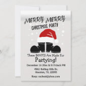 Merry Santa Boots Weihnachtskarte Karte (Vorderseite)