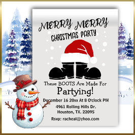 Merry Santa Boots Weihnachtskarte Karte