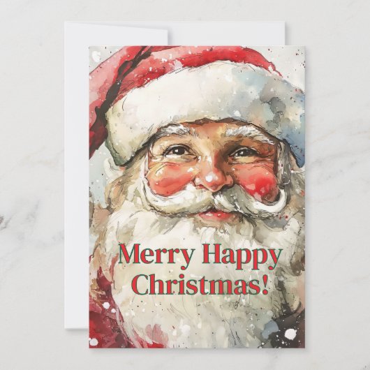 Merry Santa Christmas Karte (Vorderseite)