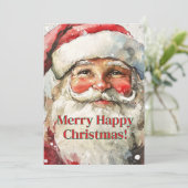 Merry Santa Christmas Karte (Stehend Vorderseite)