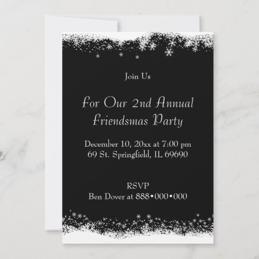 Merry Santa Christmas Party Einladung (Rückseite)