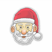 Merry Santa Claus Custom-Cut Vinyl Sticker (Vorderseite)