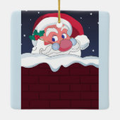 Merry Santa Claus Keramikornament (Rückseite)
