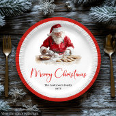 Merry Santa Claus Rustic Custom Name Editable  Pappteller