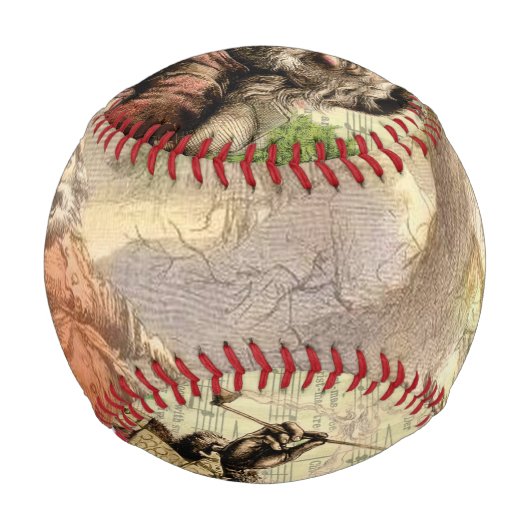 Merry Santa Claus Tree Classic Illustration Baseball (Rückseite)