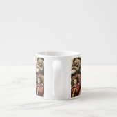 Merry Santa Claus Tree Classic Illustration Espressotasse (Rückseite)