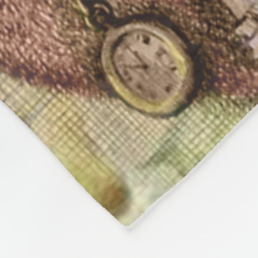 Merry Santa Claus Tree Classic Illustration Fleecedecke (Ecke)