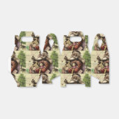 Merry Santa Claus Tree Classic Illustration Geschenkschachtel (Ungefaltet)