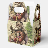 Merry Santa Claus Tree Classic Illustration Geschenkschachtel (Geöffnet)