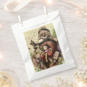 Merry Santa Claus Tree Classic Illustration Geschenktütchen (Ausgeschnitten)