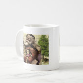 Merry Santa Claus Tree Classic Illustration Kaffeetasse (Vorderseite Links)
