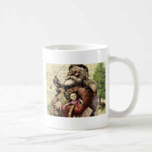 Merry Santa Claus Tree Classic Illustration Kaffeetasse