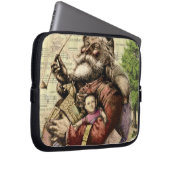 Merry Santa Claus Tree Classic Illustration Laptopschutzhülle (Vorne Rechts)