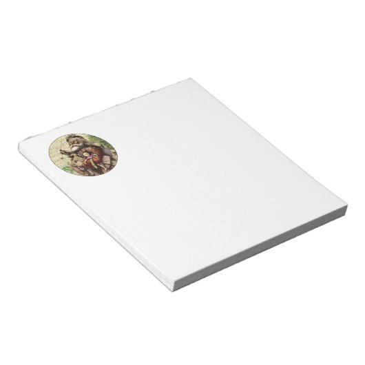 Merry Santa Claus Tree Classic Illustration Notizblock (angewinkelt)