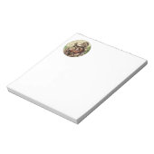 Merry Santa Claus Tree Classic Illustration Notizblock (Rotiert)