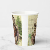 Merry Santa Claus Tree Classic Illustration Pappbecher (Links)