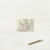 Merry Santa Claus Tree Classic Illustration Post-it Klebezettel (Auf Schreibtisch)