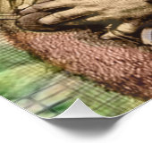 Merry Santa Claus Tree Classic Illustration Poster (Ecke)