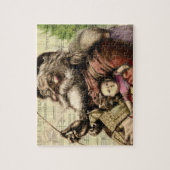 Merry Santa Claus Tree Classic Illustration Puzzle (Vertikal)