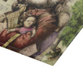 Merry Santa Claus Tree Classic Illustration Schneidebrett (Ecke)