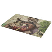 Merry Santa Claus Tree Classic Illustration Schneidebrett (Ecke)