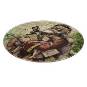 Merry Santa Claus Tree Classic Illustration Schneidebrett (Ecke)