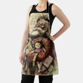 Merry Santa Claus Tree Classic Illustration Schürze (InSitu)