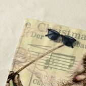 Merry Santa Claus Tree Classic Illustration Strandtuch (Beispiel)