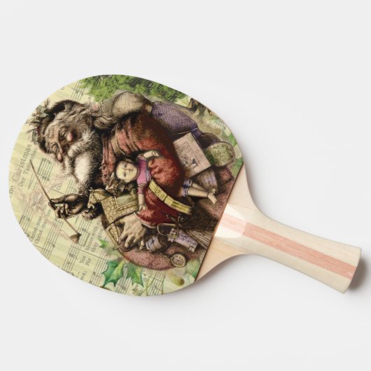 Merry Santa Claus Tree Classic Illustration Tischtennis Schläger (Seitenansicht)